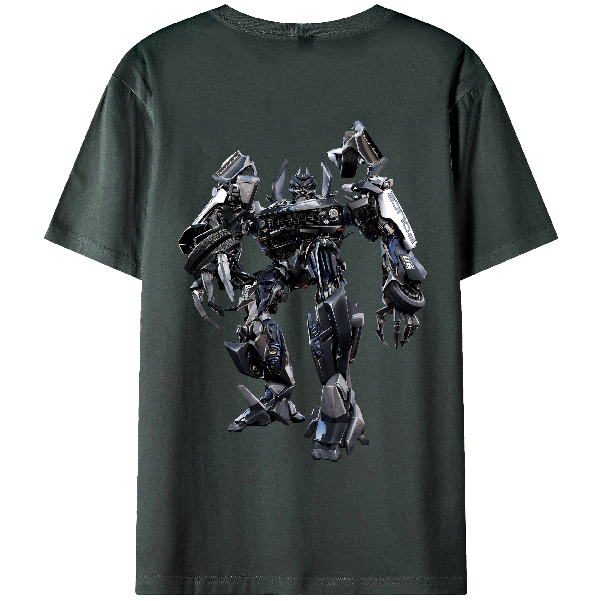 （画像用） Transformers トランスフォーマー 綿100％ メンズ半袖Tシャツ（バックプリント） 通気性